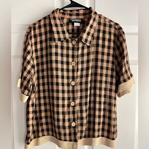 Vintage Positive Influence Women’s Blouse Button Up Made in USA